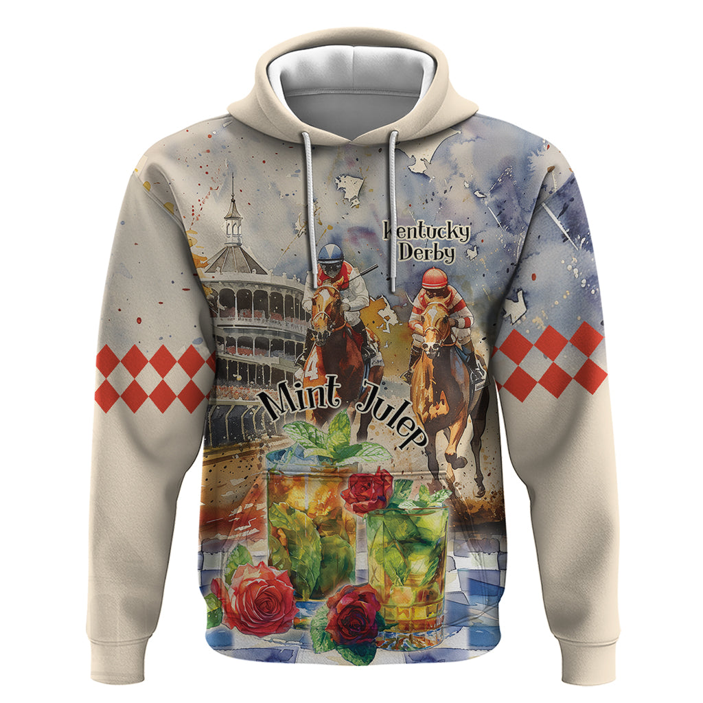 Personalized Kentucky Horse Race Hoodie With Mint Julep Cocktail LT9