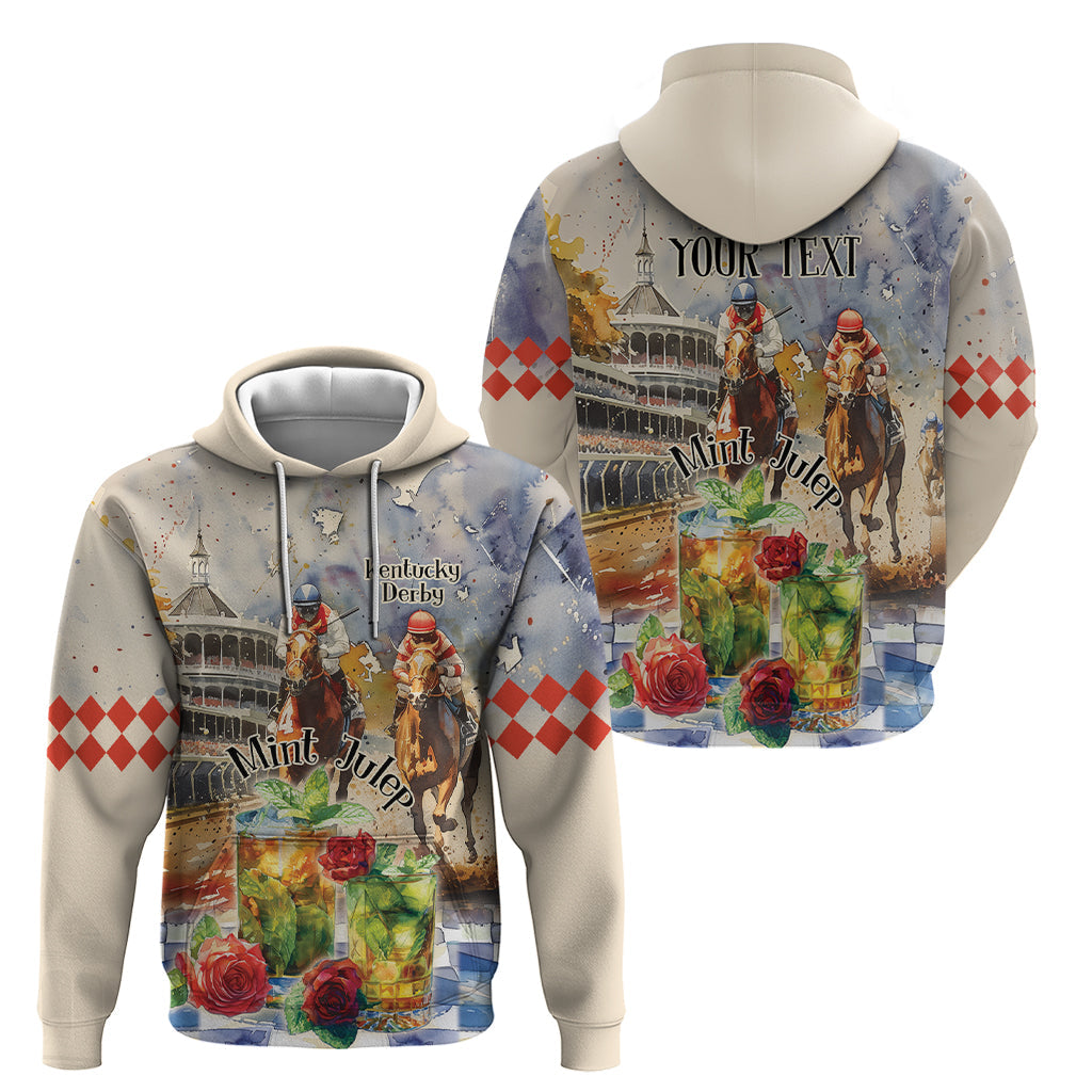 Personalized Kentucky Horse Race Hoodie With Mint Julep Cocktail LT9