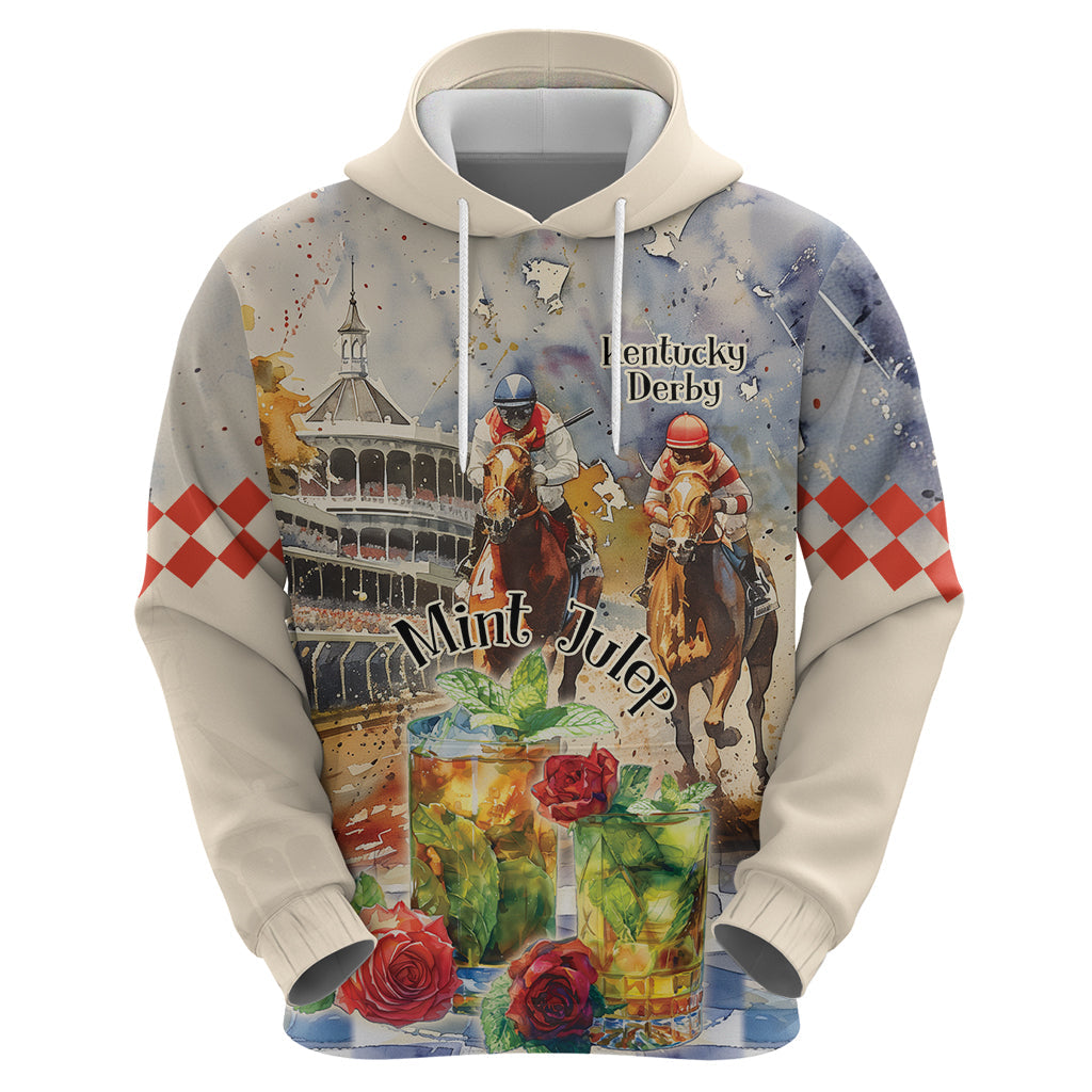 Personalized Kentucky Horse Race Hoodie With Mint Julep Cocktail LT9