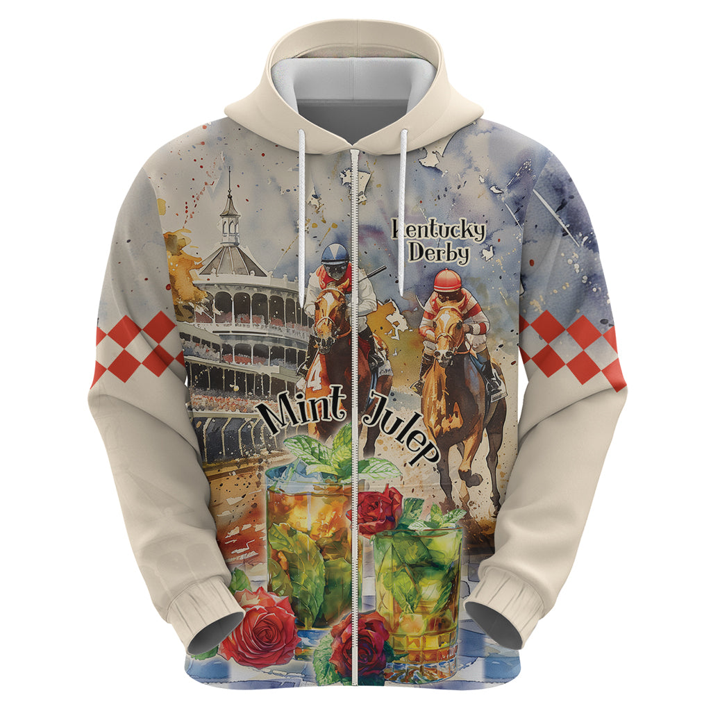 Personalized Kentucky Horse Race Hoodie With Mint Julep Cocktail LT9