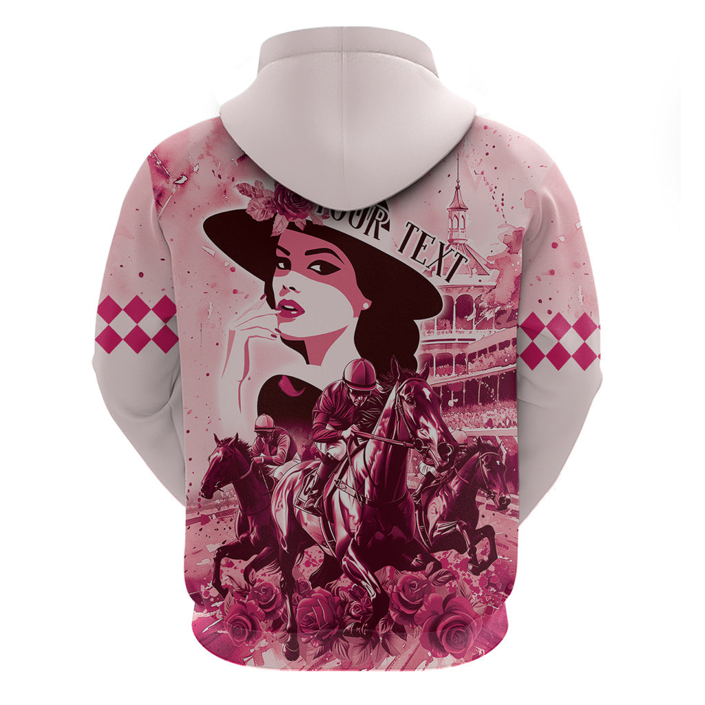 Personalized Kentucky Ladies Hoodie The Run For The Roses Derby - Pink Out LT9