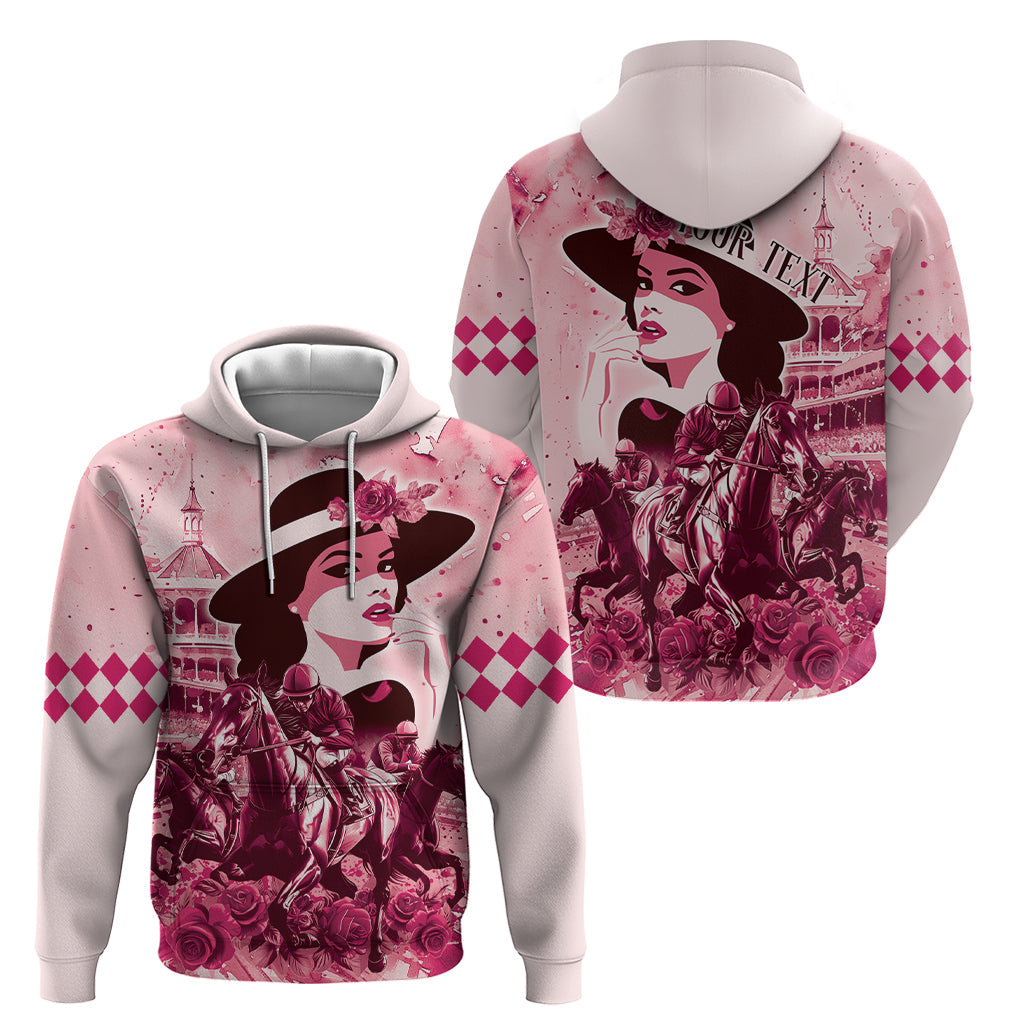 Personalized Kentucky Ladies Hoodie The Run For The Roses Derby - Pink Out LT9