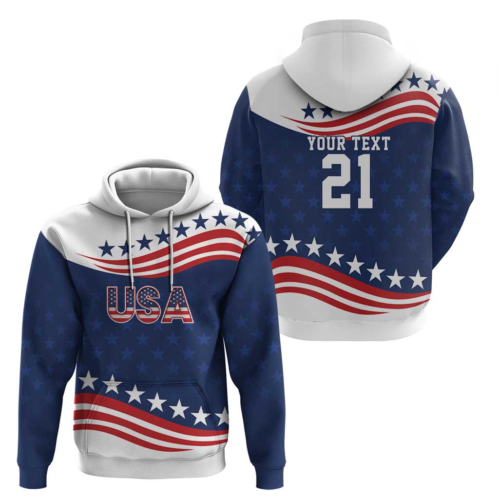 United States Pacific Rugby Custom Hoodie USA Classic Sporty Pattern LT9