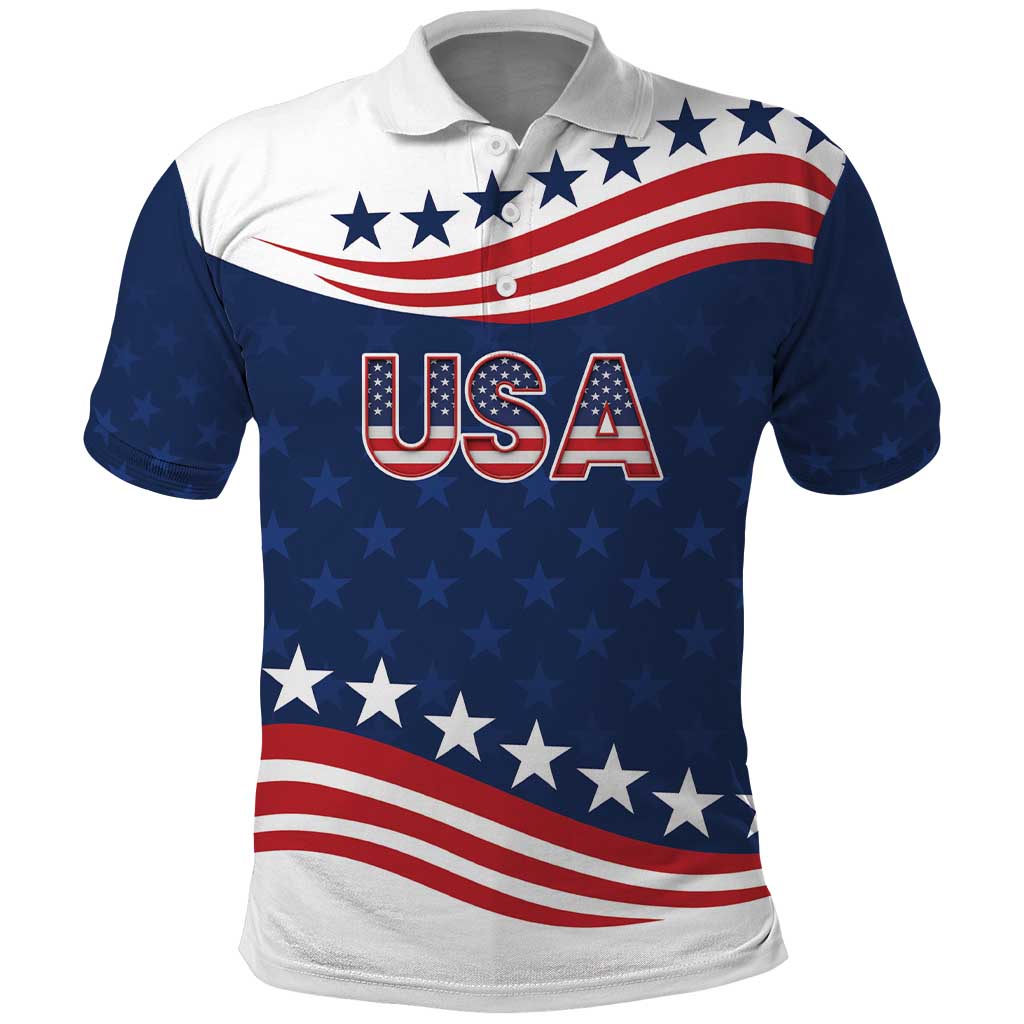 United States Pacific Rugby Custom Polo Shirt USA Classic Sporty Pattern LT9