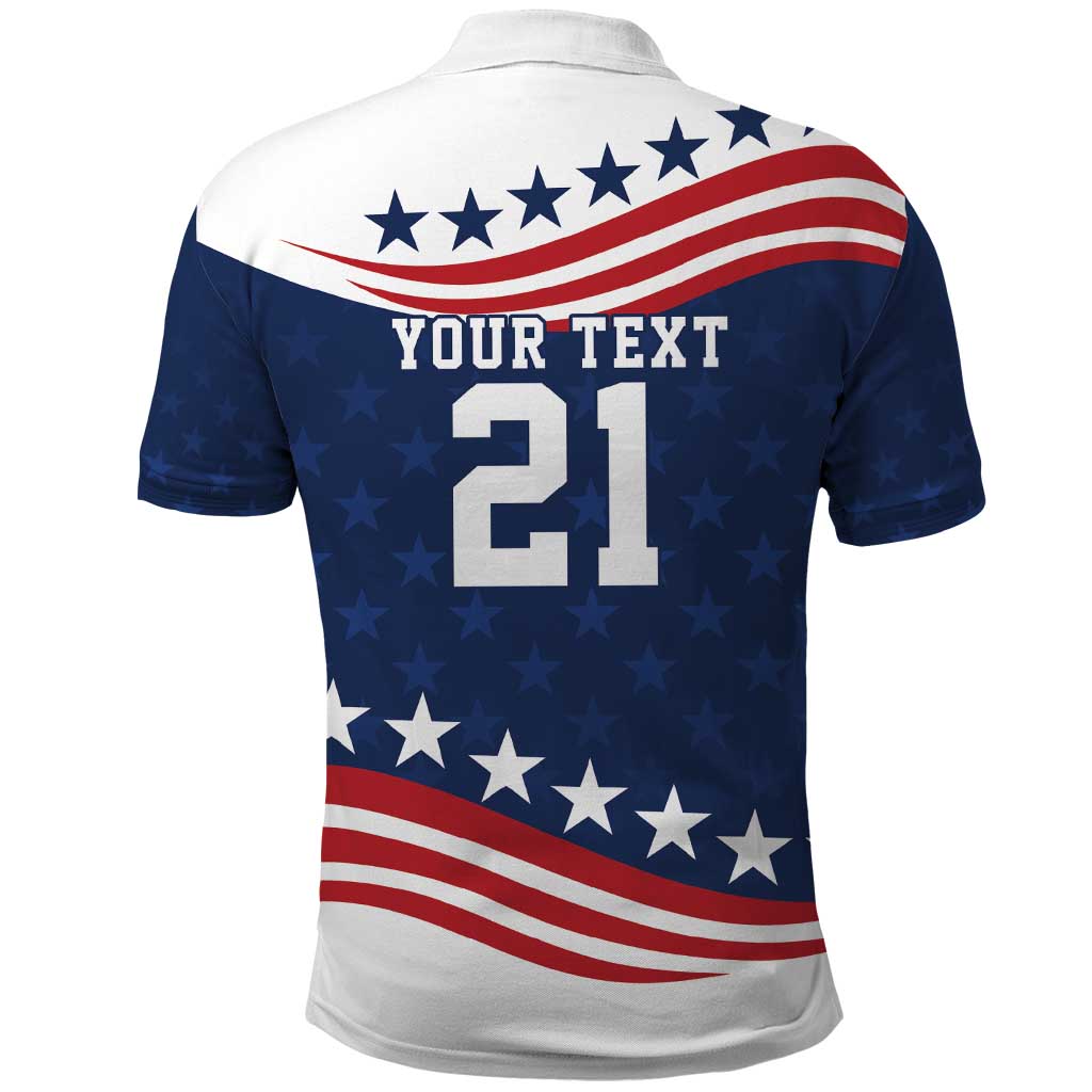 United States Pacific Rugby Custom Polo Shirt USA Classic Sporty Pattern LT9