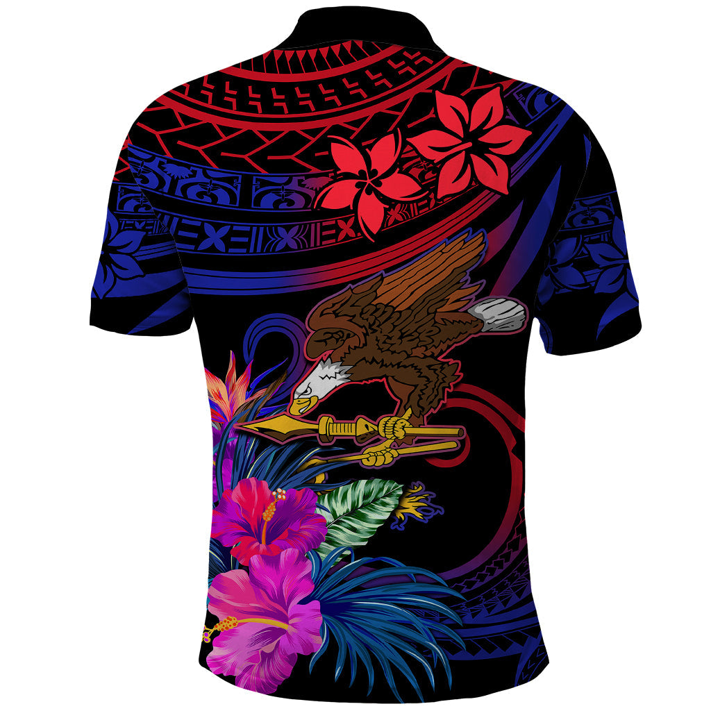 Custom American Samoa Polo Shirt Manu'a Cession Day Polynesian Tribal LT9