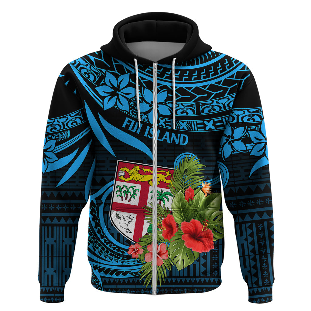 Fiji Islands Hoodie With Polynesian Tribal Happy National Day LT9