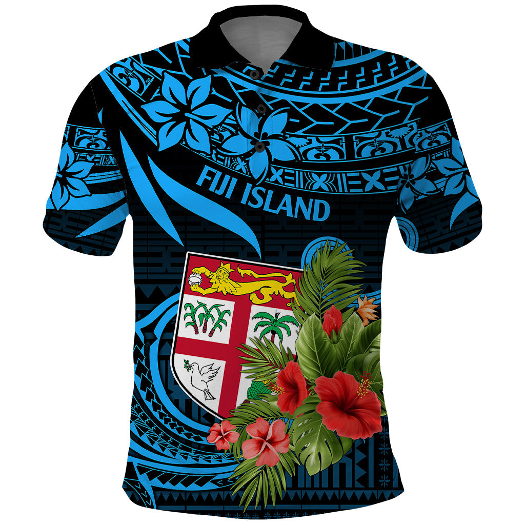 Fiji Islands Polo Shirt With Polynesian Tribal Happy National Day LT9