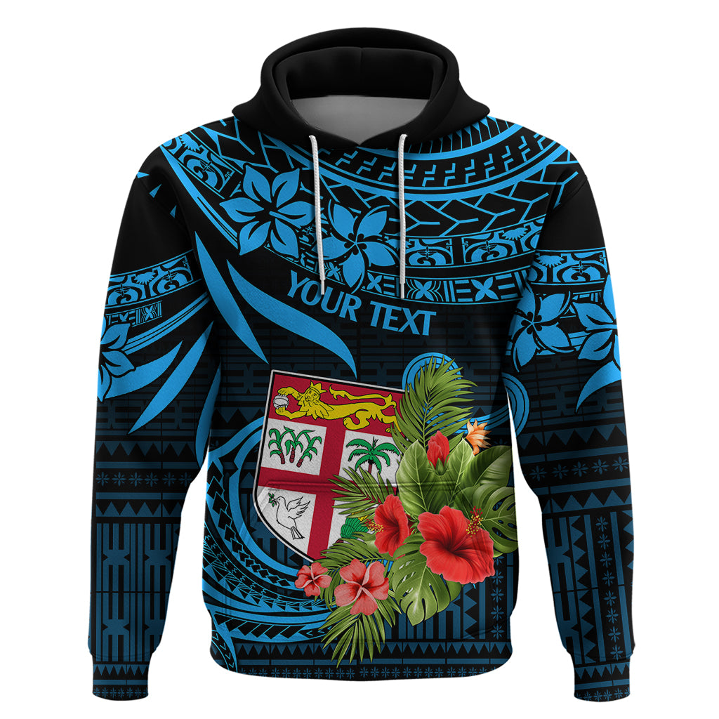 Custom Fiji Islands Hoodie With Polynesian Tribal Happy National Day LT9