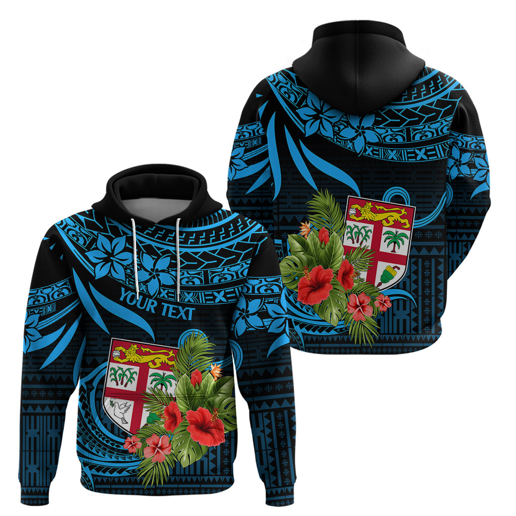 Custom Fiji Islands Hoodie With Polynesian Tribal Happy National Day LT9