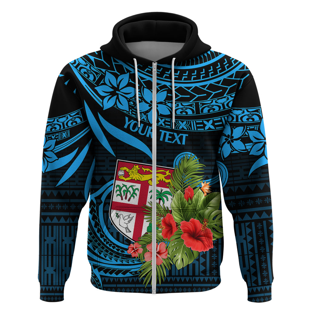 Custom Fiji Islands Hoodie With Polynesian Tribal Happy National Day LT9