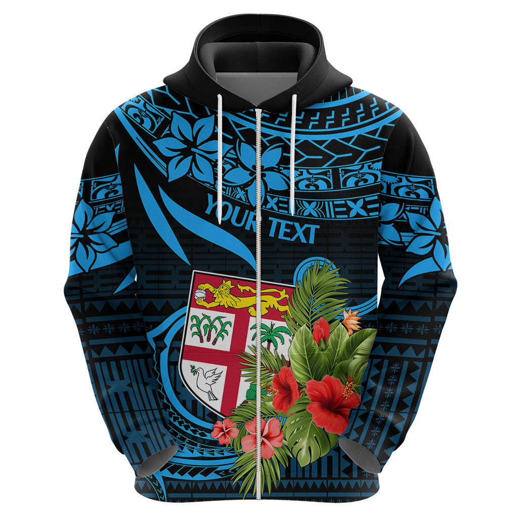 Custom Fiji Islands Hoodie With Polynesian Tribal Happy National Day LT9