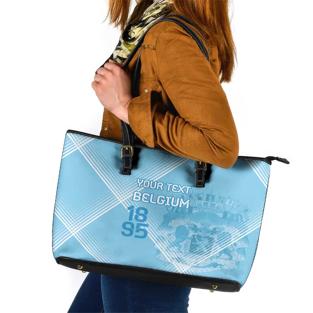 Custom Belgium 1895 Football Leather Tote Bag De Rode Duivels Come Together LT9