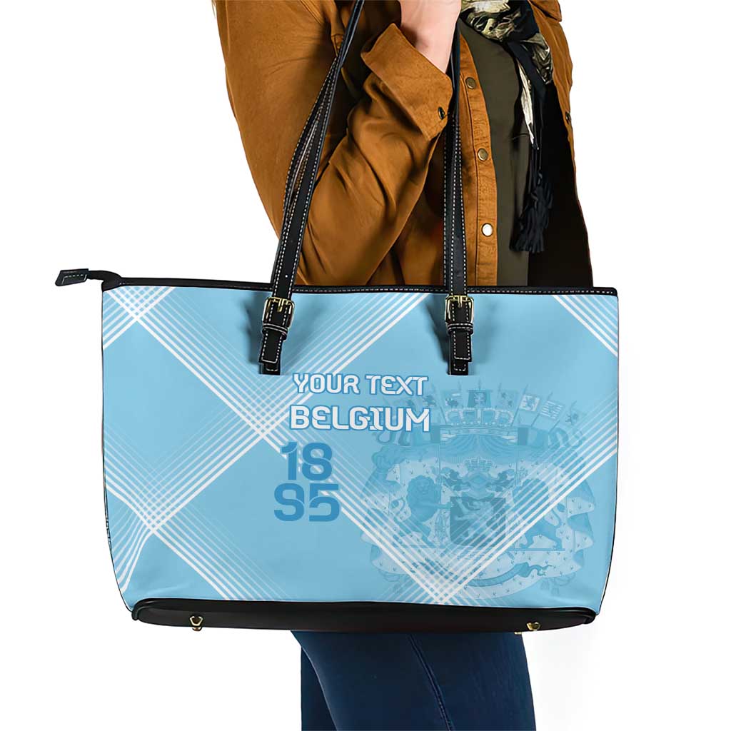 Custom Belgium 1895 Football Leather Tote Bag De Rode Duivels Come Together LT9