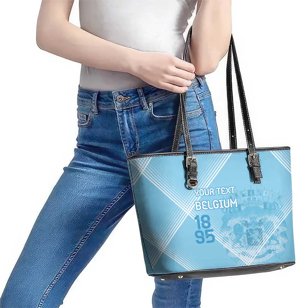 Custom Belgium 1895 Football Leather Tote Bag De Rode Duivels Come Together LT9