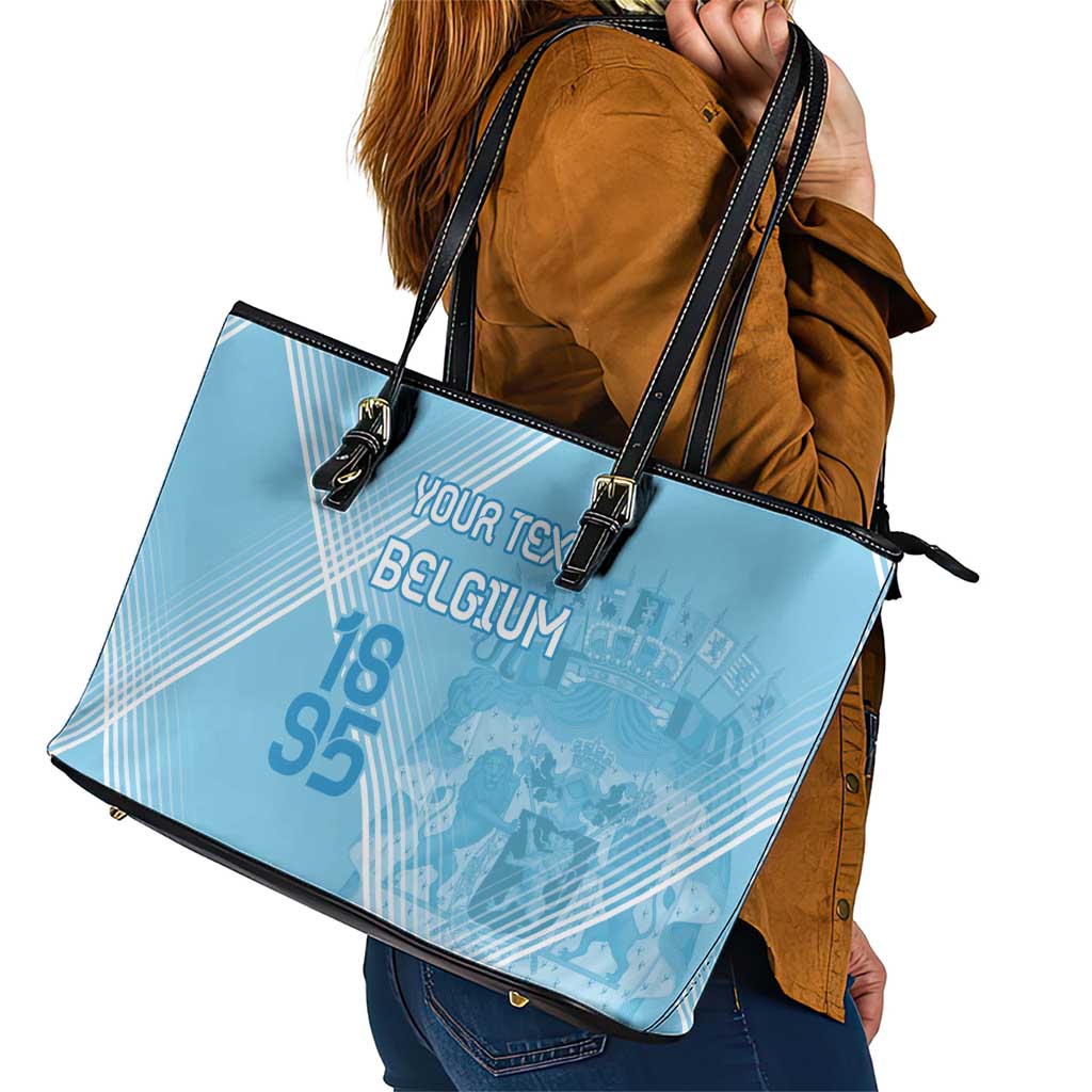 Custom Belgium 1895 Football Leather Tote Bag De Rode Duivels Come Together LT9