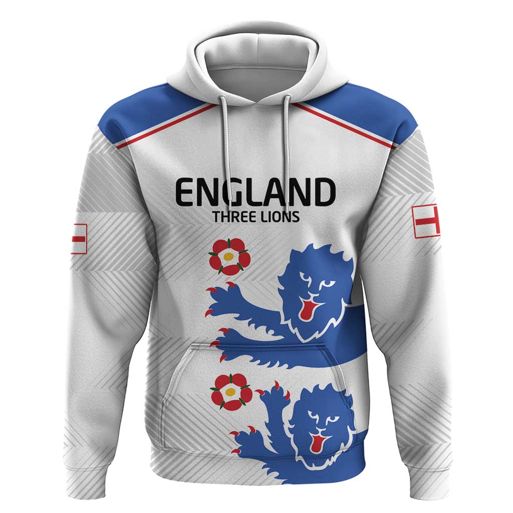 Custom England Football Hoodie Simple Triple Lions LT9