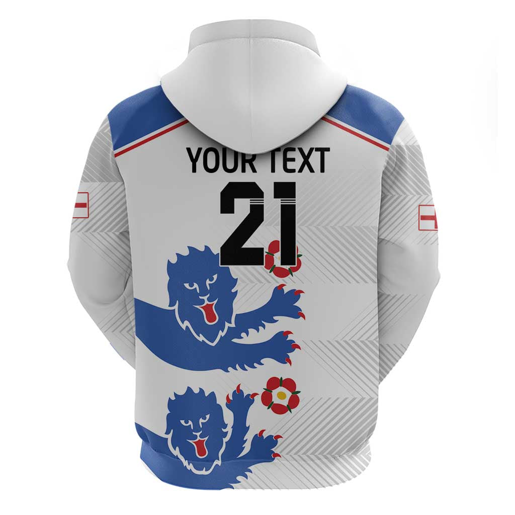 Custom England Football Hoodie Simple Triple Lions LT9