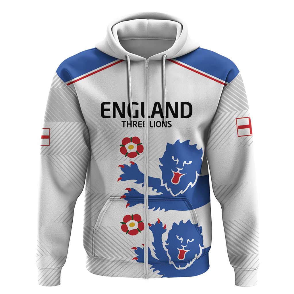 Custom England Football Hoodie Simple Triple Lions LT9