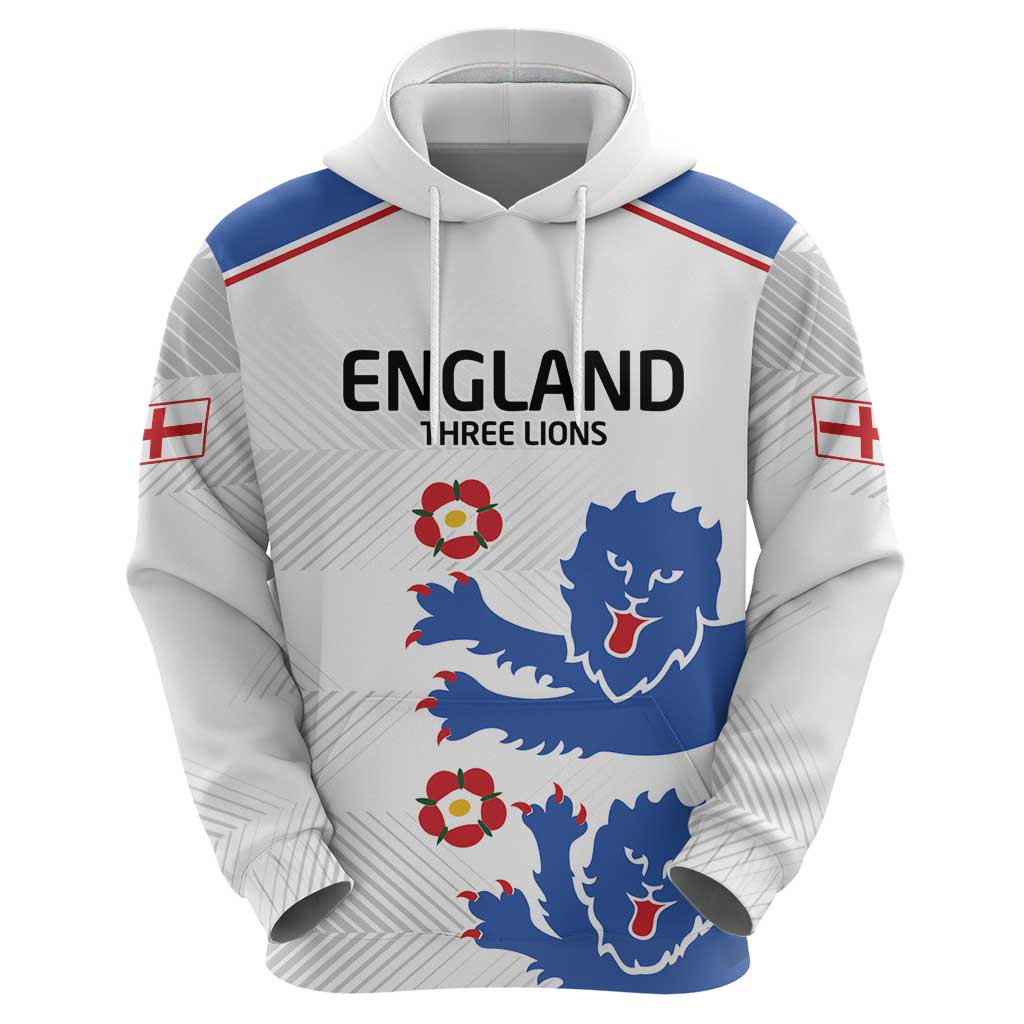 Custom England Football Hoodie Simple Triple Lions LT9