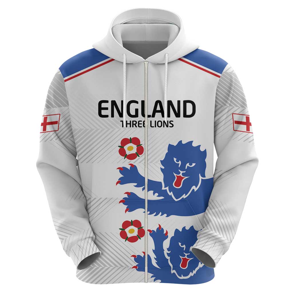 Custom England Football Hoodie Simple Triple Lions LT9