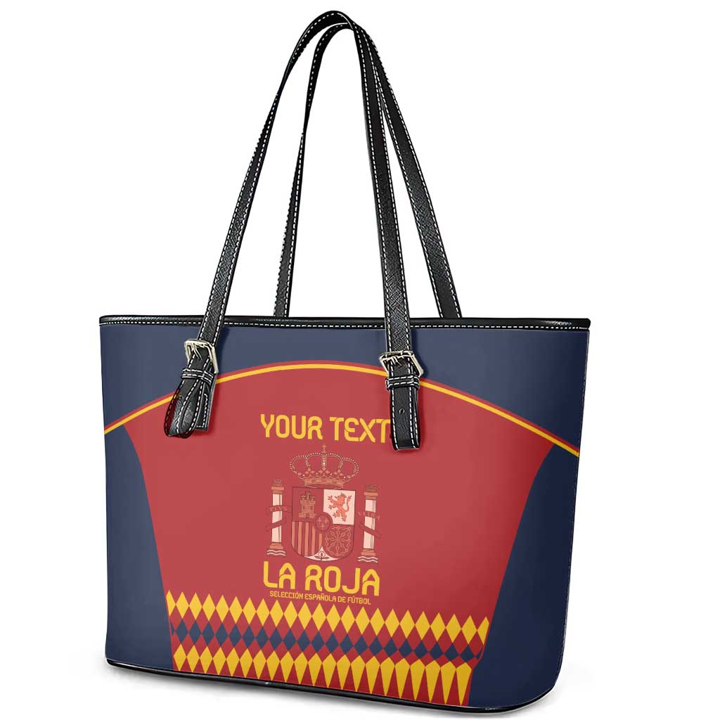 Custom Spain Football Leather Tote Bag Come on La Roja LT9