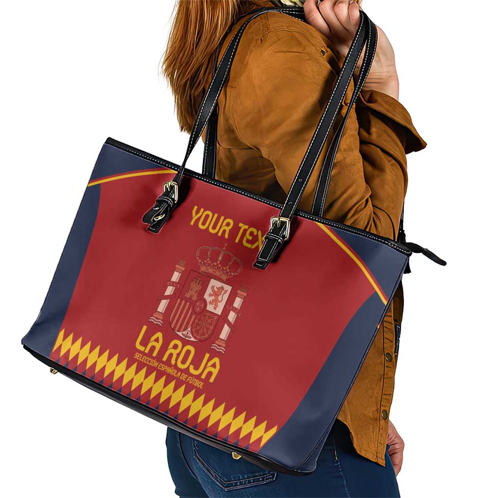 Custom Spain Football Leather Tote Bag Come on La Roja LT9