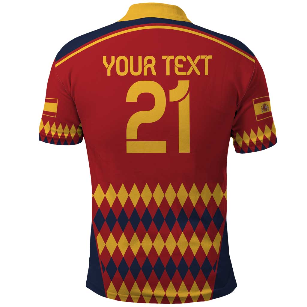 Custom Spain Football Polo Shirt Come on La Roja LT9