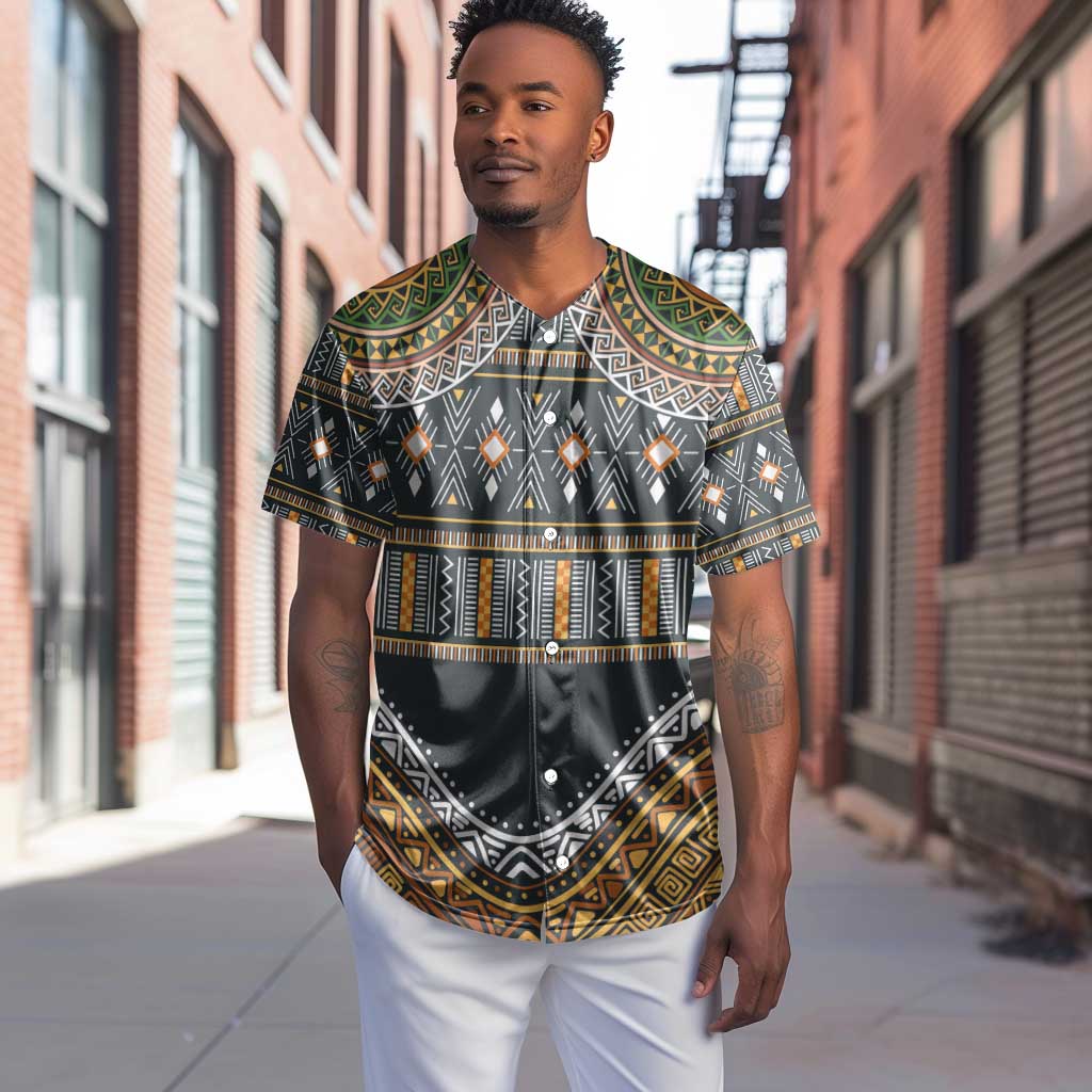 Afro Ethnic Native Pattern Baseball Jersey LT9