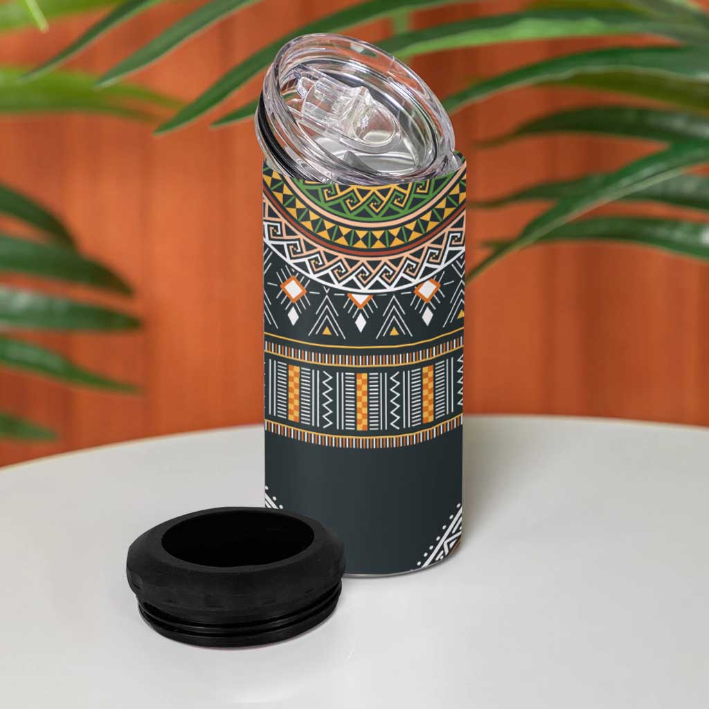 Afro Ethnic Native Pattern 4 in 1 Can Cooler Tumbler LT9
