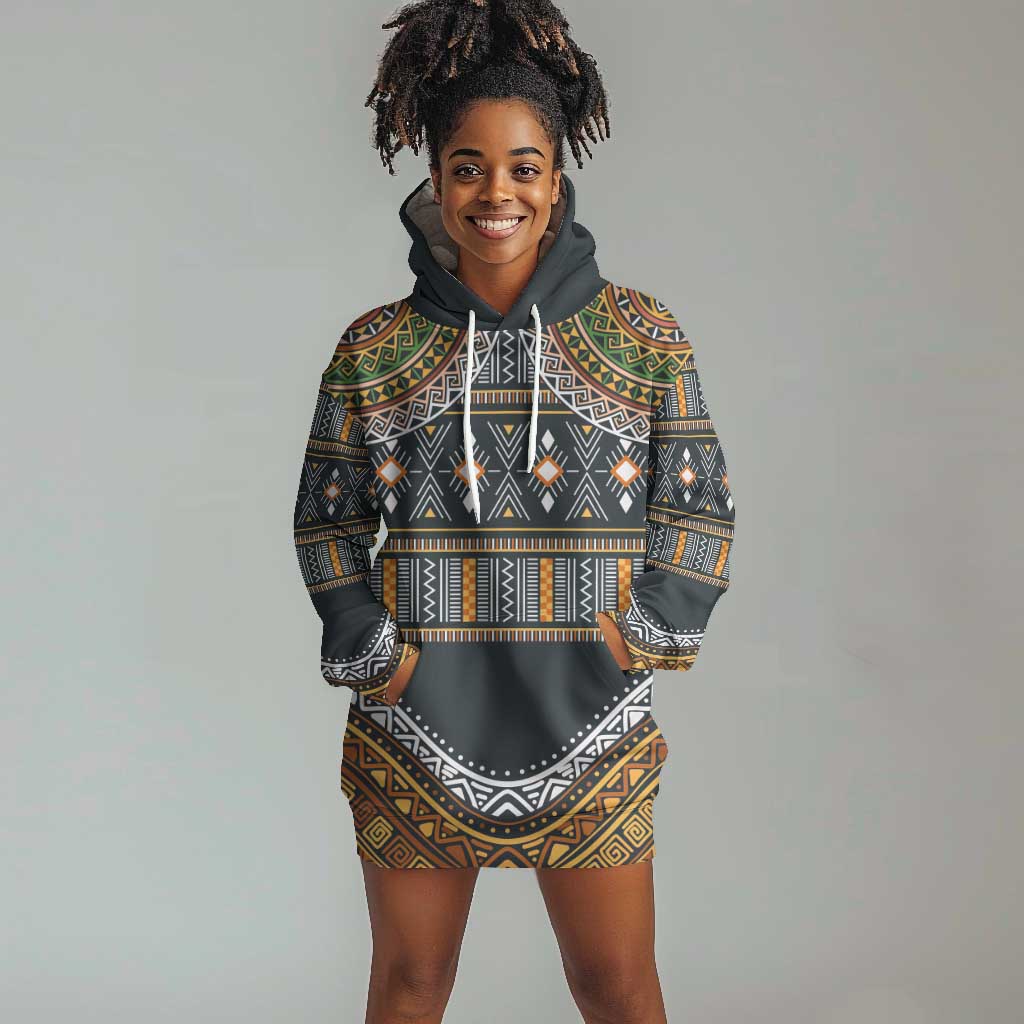 Afro Ethnic Native Pattern Hoodie Dress LT9