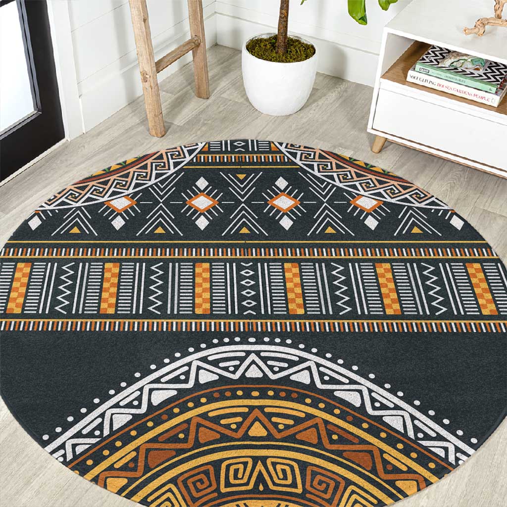 Afro Ethnic Native Pattern Round Carpet LT9