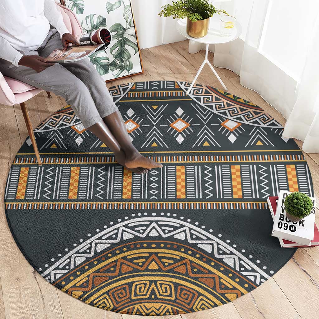 Afro Ethnic Native Pattern Round Carpet LT9