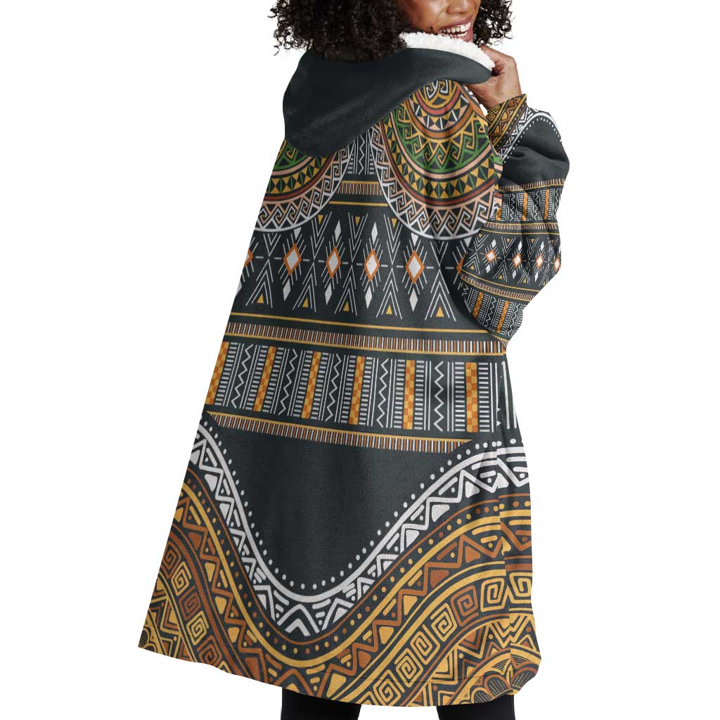 Afro Ethnic Native Pattern Wearable Blanket Hoodie LT9