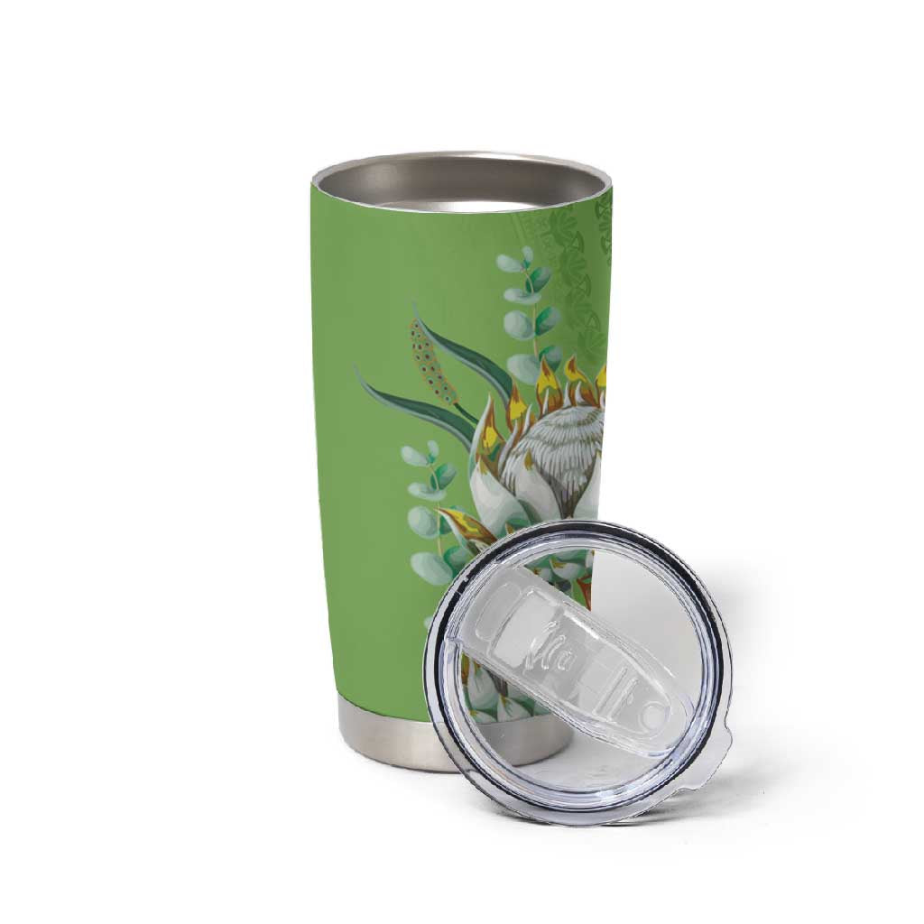Afro King Proteas Dashiki Motif Tumbler Cup Green Style LT9