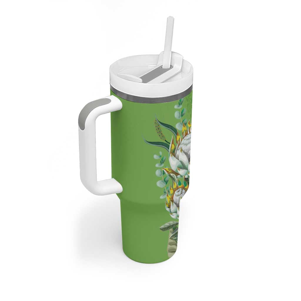 Afro King Proteas Dashiki Motif Tumbler With Handle Green Style LT9