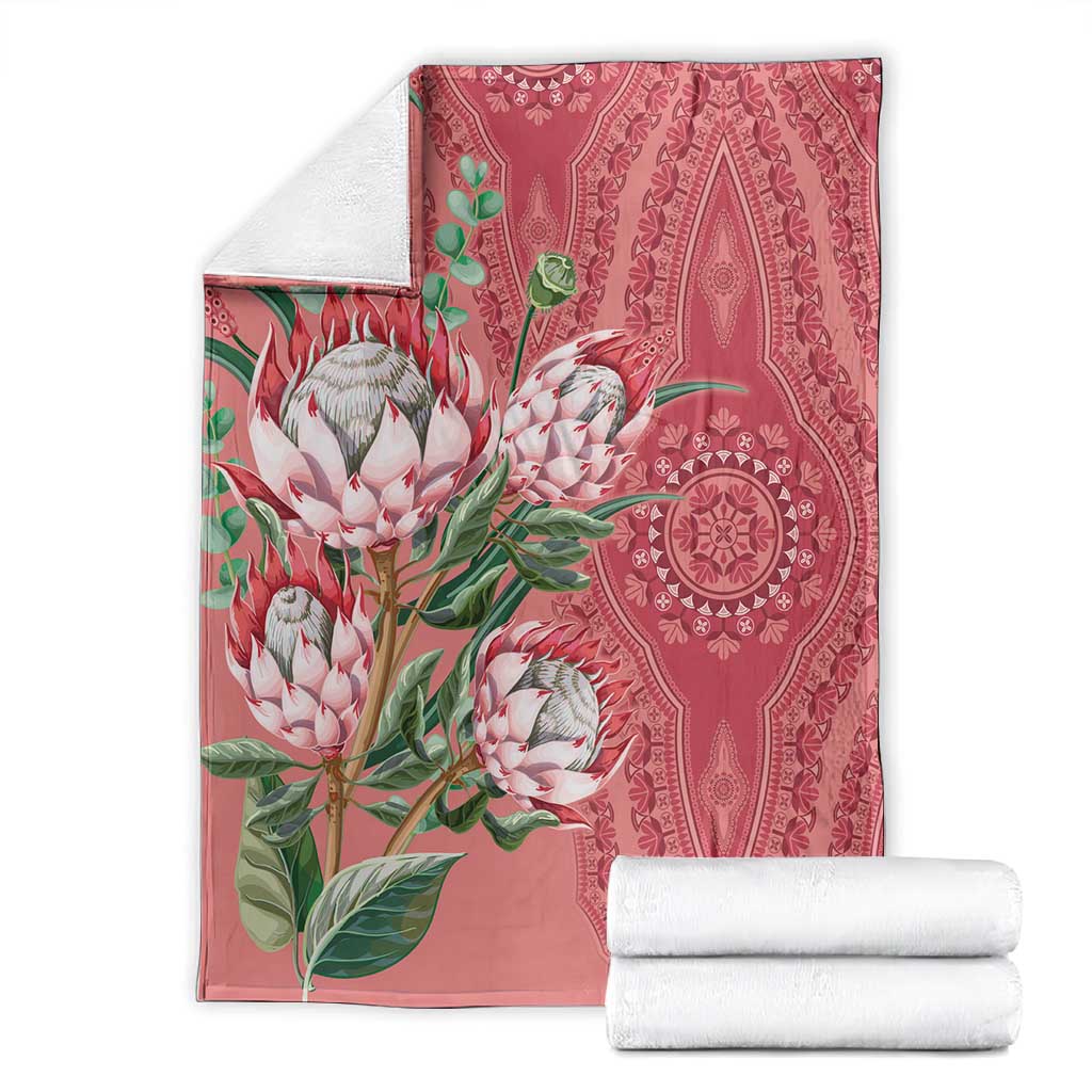 Afro King Proteas Dashiki Motif Blanket Peach Style LT9
