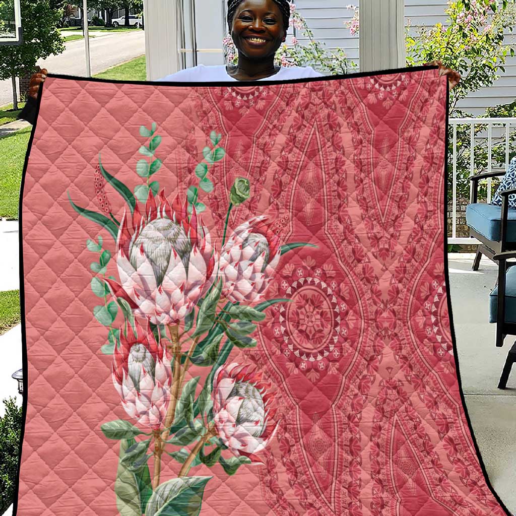 Afro King Proteas Dashiki Motif Quilt Peach Style LT9