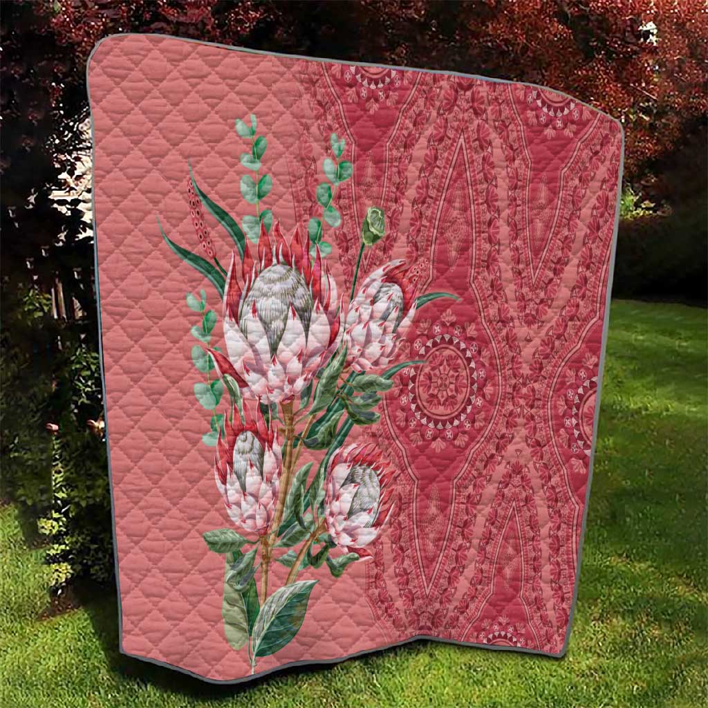 Afro King Proteas Dashiki Motif Quilt Peach Style LT9