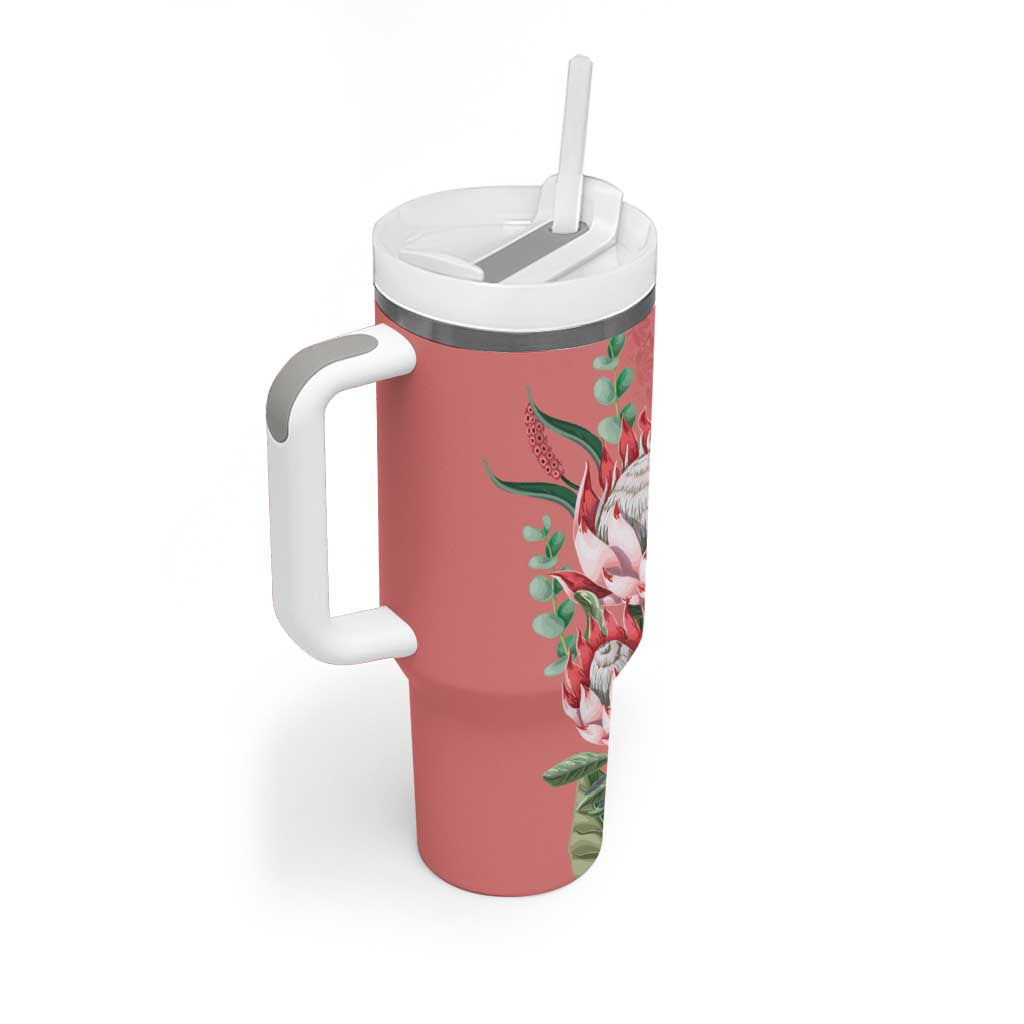 Afro King Proteas Dashiki Motif Tumbler With Handle Peach Style LT9