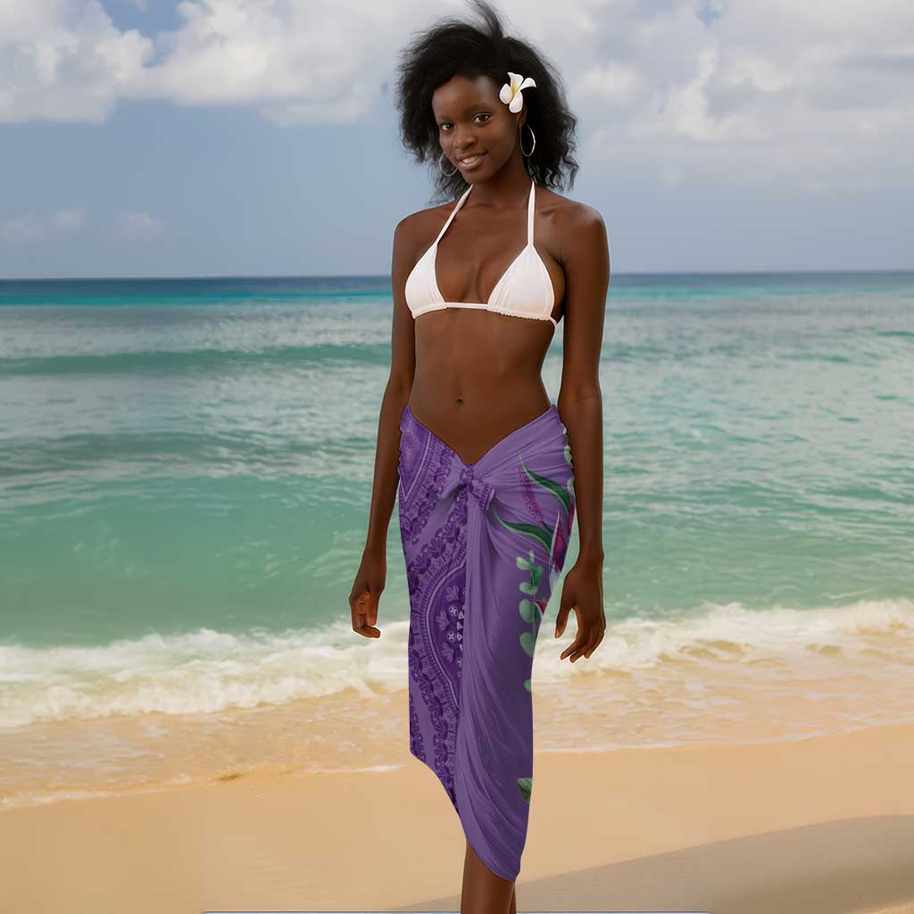 Afro King Proteas Dashiki Motif Sarong Violet Style LT9