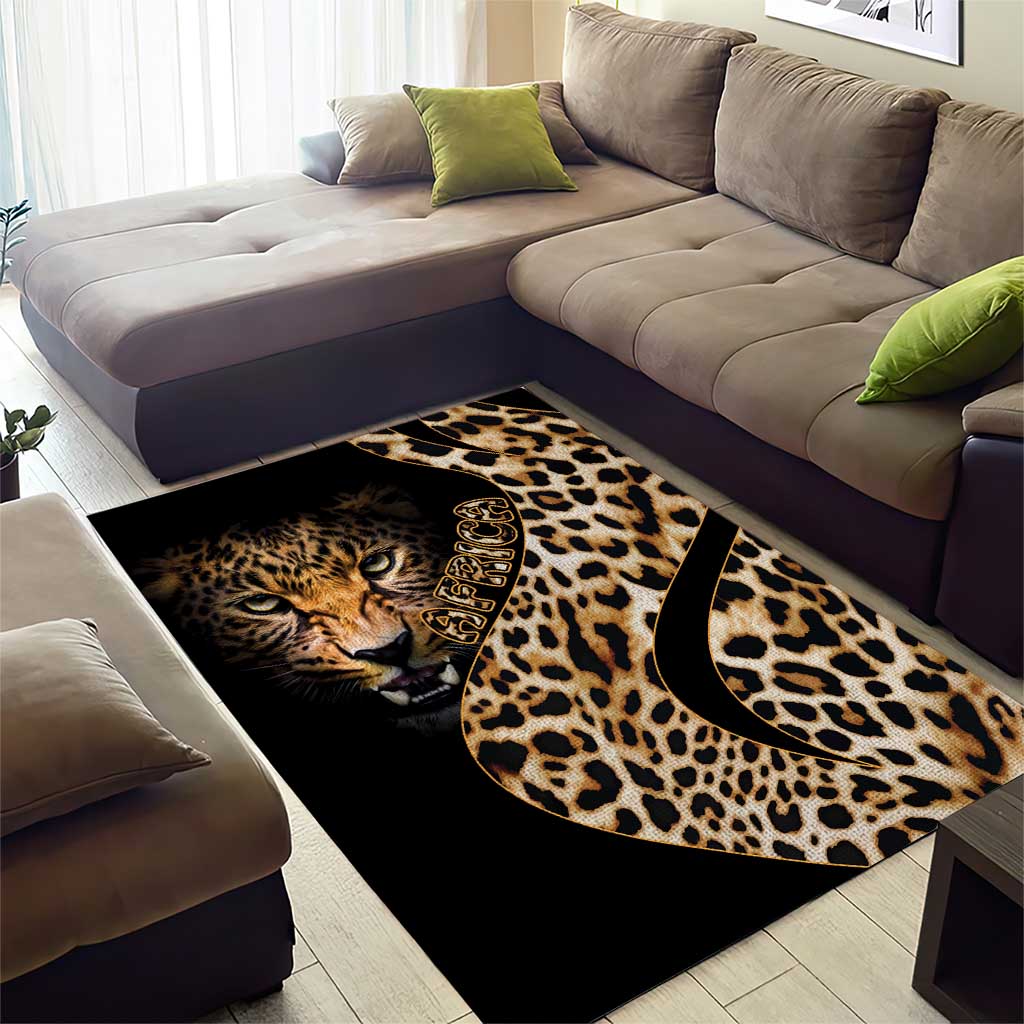 Afro Leopard Skin Pattern Area Rug Version 01 LT9