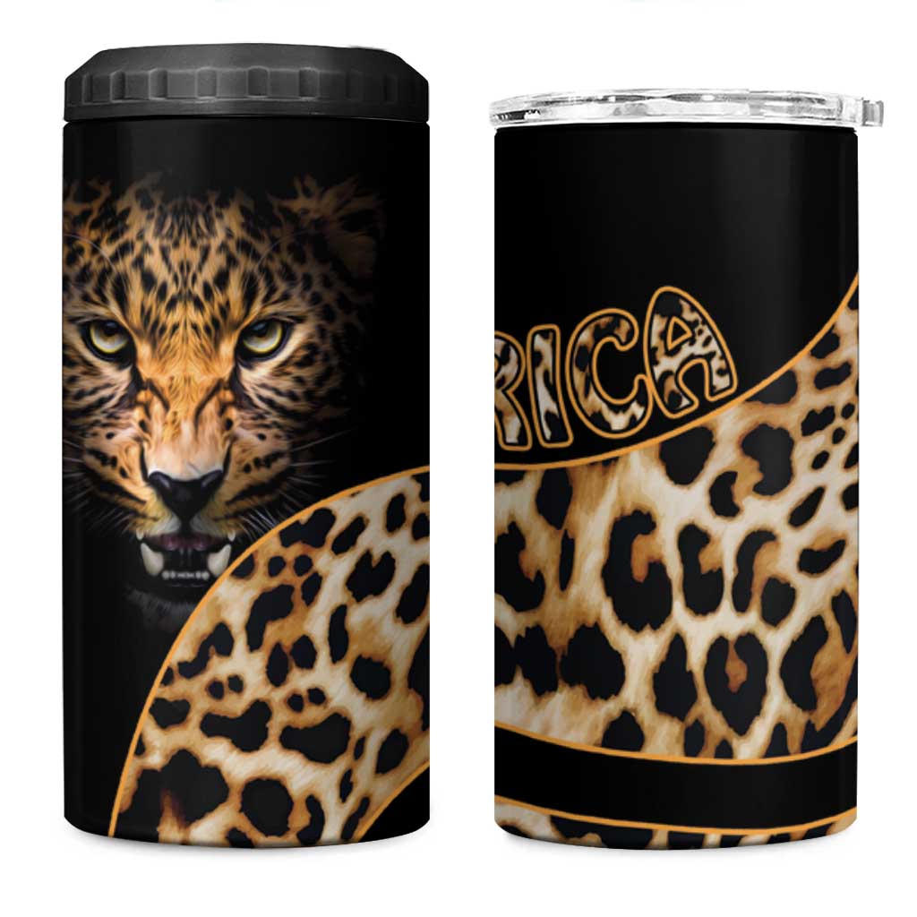 Afro Leopard Skin Pattern 4 in 1 Can Cooler Tumbler Version 01 LT9