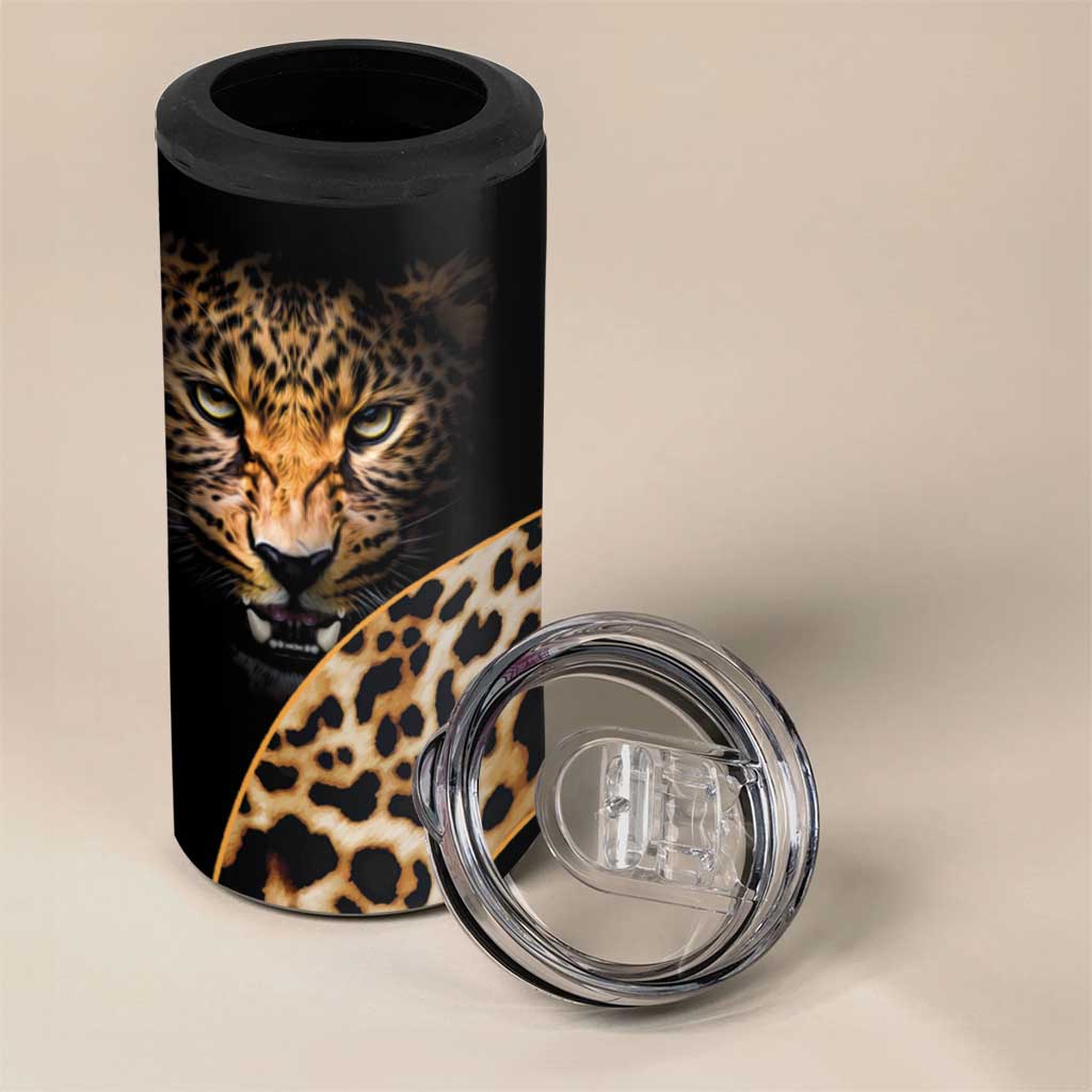 Afro Leopard Skin Pattern 4 in 1 Can Cooler Tumbler Version 01 LT9