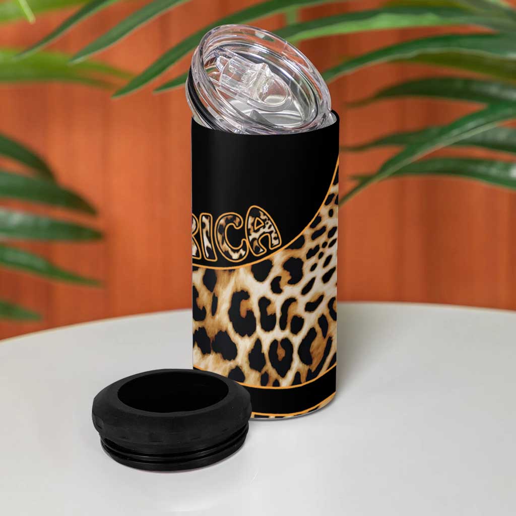 Afro Leopard Skin Pattern 4 in 1 Can Cooler Tumbler Version 01 LT9