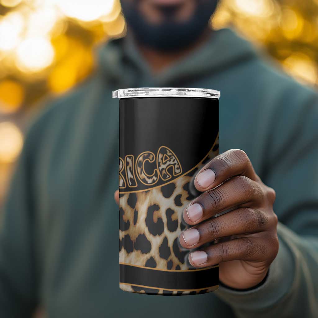 Afro Leopard Skin Pattern 4 in 1 Can Cooler Tumbler Version 01 LT9