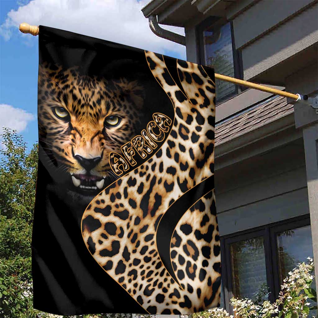 Afro Leopard Skin Pattern Garden Flag Version 01 LT9