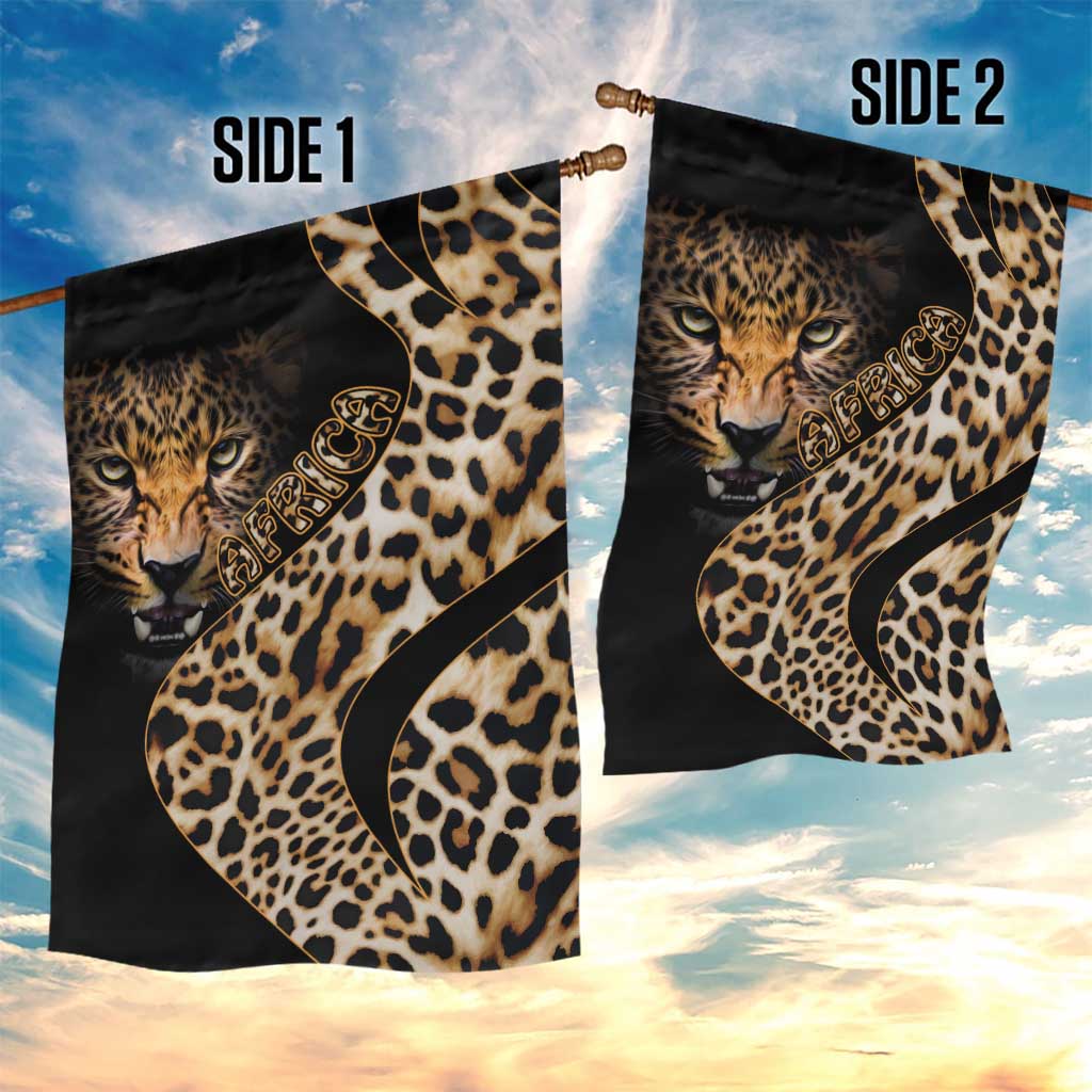 Afro Leopard Skin Pattern Garden Flag Version 01 LT9