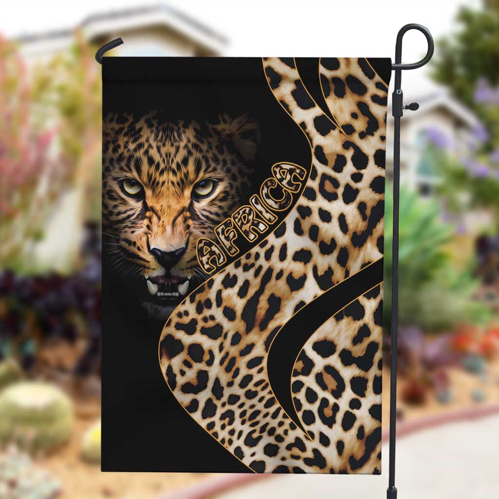 Afro Leopard Skin Pattern Garden Flag Version 01 LT9