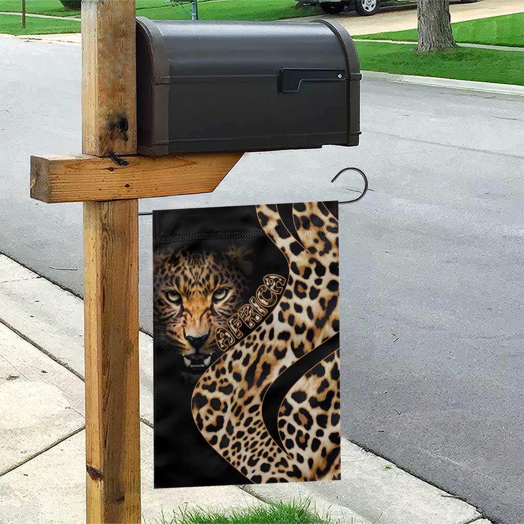 Afro Leopard Skin Pattern Garden Flag Version 01 LT9